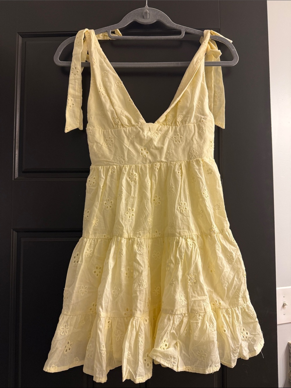 Yellow Flowy Mini Dress Size 0